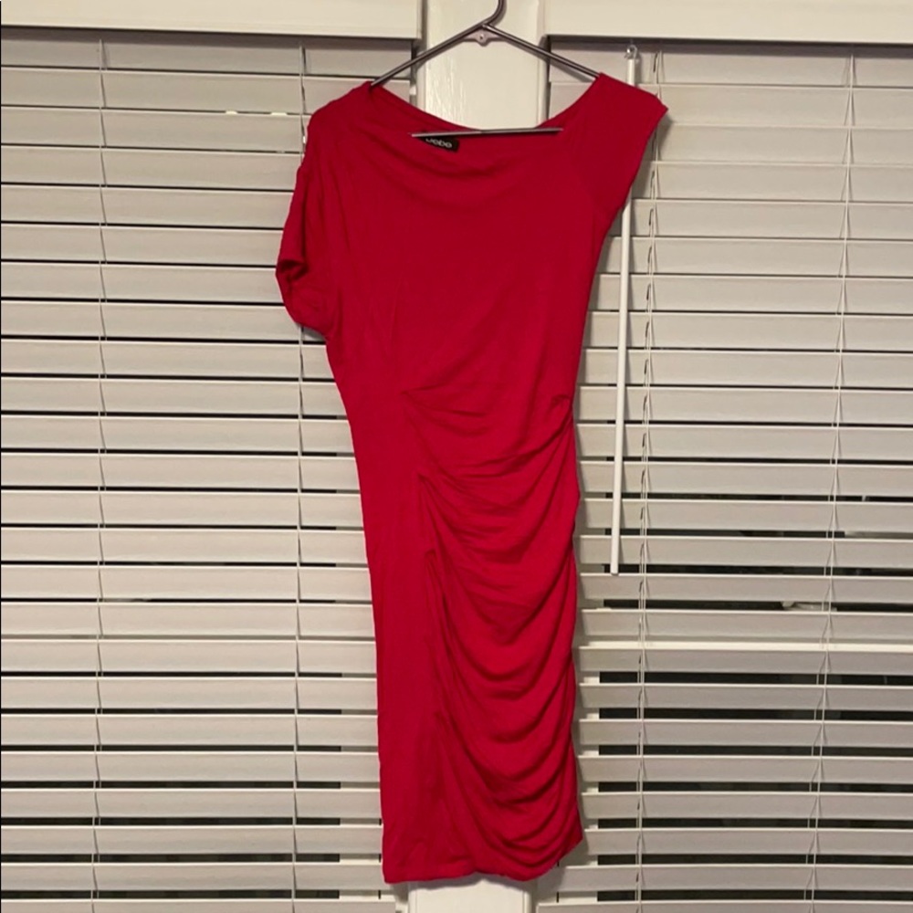 Red evening dress
